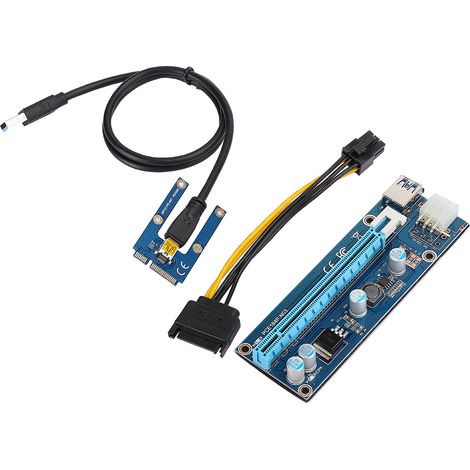 Adattatore di espansione da Mini PCI-E a PCI Express 16x con cavo di alimentazione SATA per schede video.