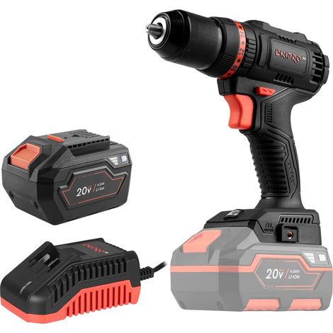 Dnipro-M Taladro Atornillador CD-201HBC Compact, Brushless 20V 45Nm, 2 Velocidades, 20+3 Posiciones de Par, Portabrocas 13mm, Batería 6Ah y Cargador (1/5)