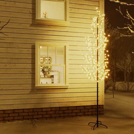 Arbre Lumineux Fleurs de Cerisier 368 LED Blanc Chaud H300 cm Intérieur Extérieur - PANGIVO (1/5)