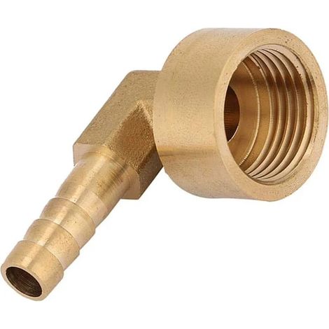 Kaelt - Raccord à ailettes en laiton filetage femelle Coude à 90 degrés Tuyau coudé en laiton Adaptateur raccord d'articulation Raccord G1 / 2 Air / Eau / Combustible / Huile / Gaz inertes(10mm) (1/5)