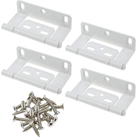 Cerniera completamente incassata, 4 pezzi bianchi (1/4)