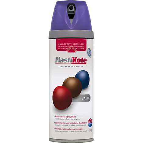 PlastiKote 440.0022116.076 Twist & Spray Satin Sumptuous Purple 400ml PKT22116