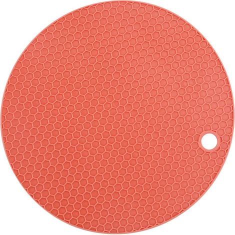 Tapis protecteur contre la chaleur en silicone antidérapant rond 17cm pose-plat résistant à la chaleur pour cuisine plan de travail (1/5)
