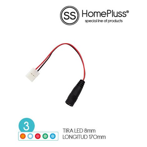 Conector para tira LED monocromo a DC