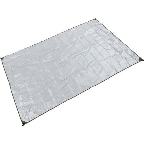 Tapis de pique-nique imperméable 90x55 pouces, portable pour camping et activités extérieures, vert pratique. (1/5)