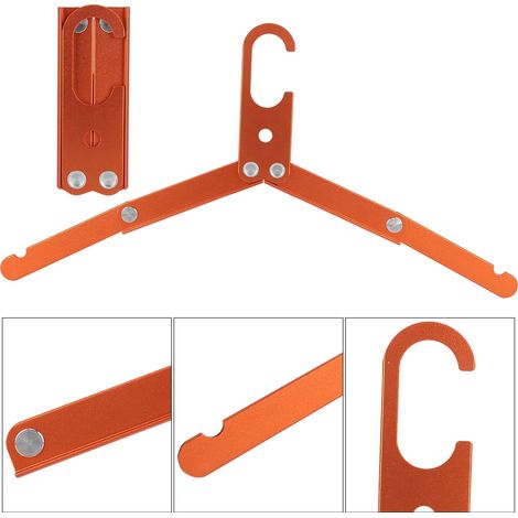 Étendoir à linge pliable multifonction en alliage d'aluminium pour extérieur, antidérapant et portable (orange) (1/5)