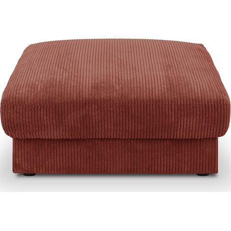 Pouf en velours côtelé rouille - Arty (1/5)