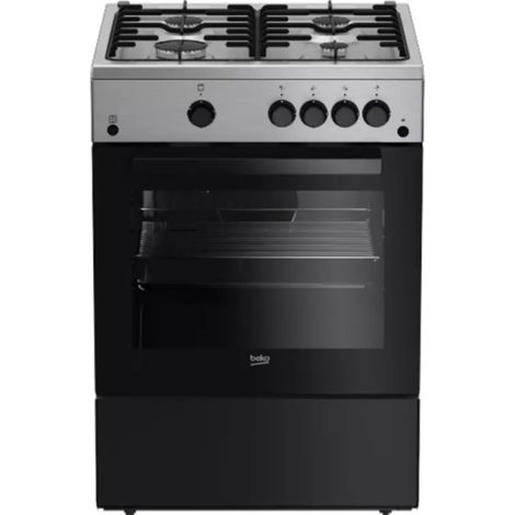 Cucina a gas da 73 litri con 4 fuochi, nera - FBG62031XCS - Beko