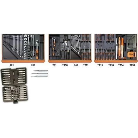 Beta 5904VU/4T Assortimento utensili universali in termoformati rigidi 197 Pz.