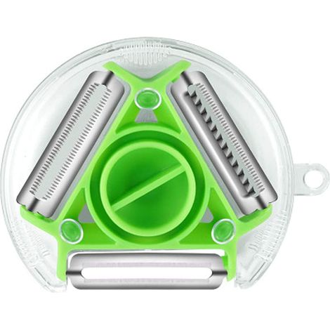 Éplucheuse Multifonctionnelle - Lame Droite Dentée Coupe-Fil - Pour Pommes Patates Pastèques - 1 Pièce (1/5)