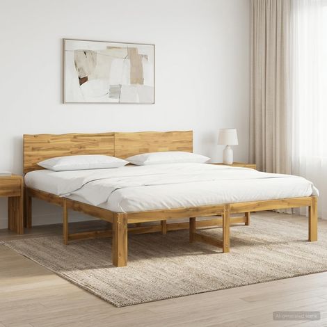 vidaXL Cama doble con cabecero ROSTOCK Blanco 180 x 200 cm (1/5)