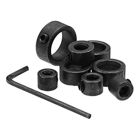Anneaux d'arrêt de profondeur de foret 8 pièces 3-16 mm avec clé (1/5)