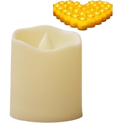 1 bougie LED rouge vacillante, effet flamme réaliste, lumière chaude 2700K, décoration intérieure/extérieure, mariage et fêtes (1/5)