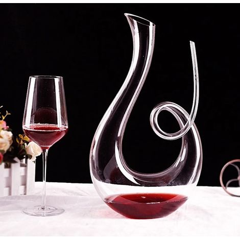 Carafe à vin, carafe à vin rouge, décanteur à vin rouge, décanteur, carafe d'aération pour vin, décanteur à vin 1300 ml (1/5)