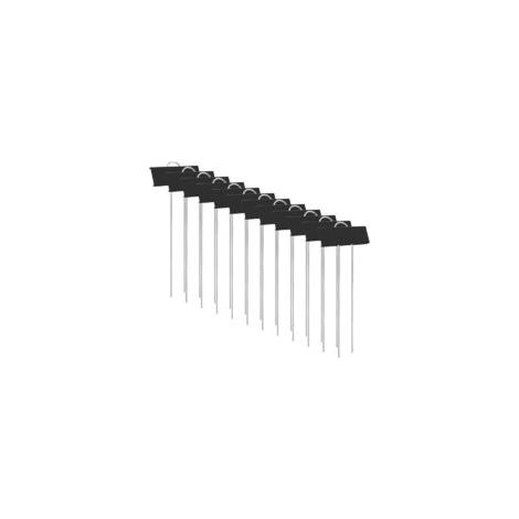 Etiquetas para plantas, marcadores para plantas, 12 etiquetas metálicas duraderas para jardín, etiquetas inoxidables para huerto, marcadores para flores, verduras, semillas, vivero (negro) - Crezuo