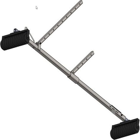 Support pour garde-corps mobile sur rampant - DIMOS - 2500 mm
