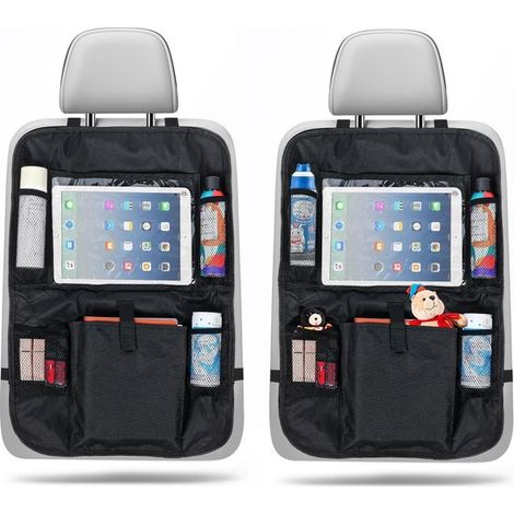 Organizador de asiento de coche, protector de respaldo de nailon, impermeable y duradero, con gran espacio de almacenamiento, adecuado para asientos de coche y hogar. (1/5)