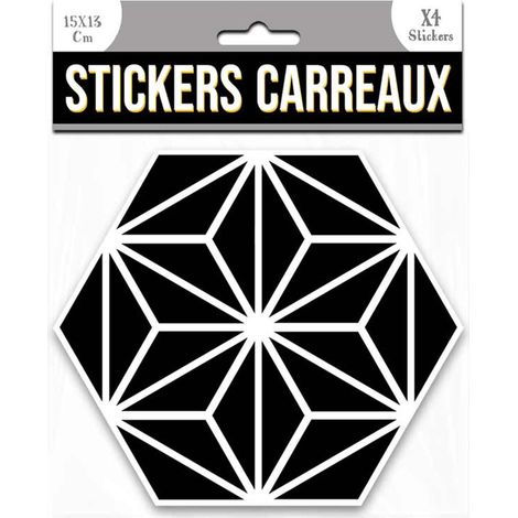 Ensemble de 4 stickers hexagone étoiles