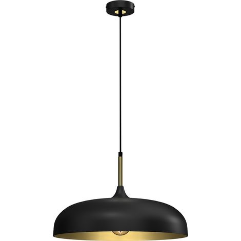 Hängelampe LINCOLN SCHWARZ/GOLD 1xE27 45cm (1/5)