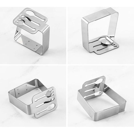 CCYKXA Outdoor tablecloth clips, set of 4 pieces, stainless steel, non-slip, adjustable, suitable for weddings, gardens and restaurants (tableware). (1/5)