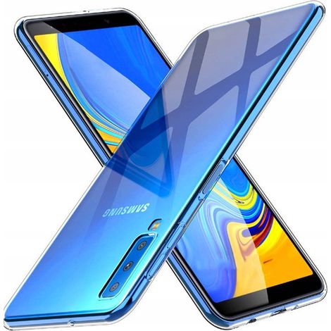 COVER POSTERIORE TRASPARENTE PER SAMSUNG A7 2018 + VETRO (1/2)