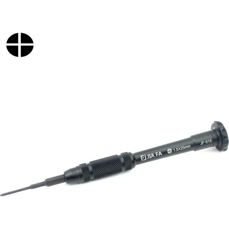 JIAFA JF-619-1.5 Kreuzschlitzschraubendreher (1,5 x 30 mm) Reparaturwerkzeug (Farbe: Schwarz) (1/4)