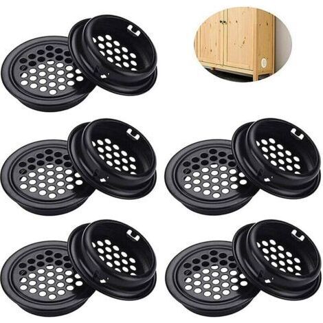 [JAMAIS UTILISÉ]Évents de refroidissement en acier inoxydable Noir Ouverture plate 35 mm (1/5)