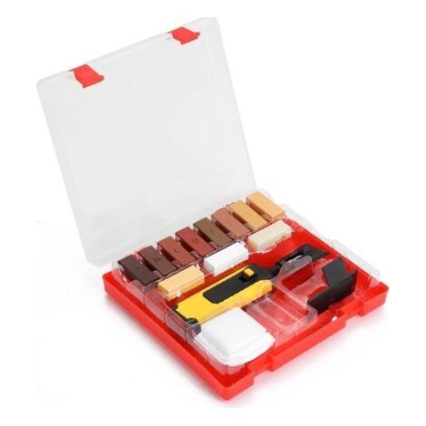 Kit d'Outils à Main de Réparation pour Stratifié, Système de Cire pour Plan de Travail au Sol, Plancher, Copeau, Rayures (1/4)