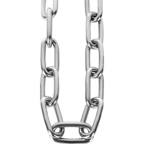 JSSEVN-Chaîne en Acier Inoxydable 6mm x 1m, Chaîne Métallique Robuste en Inox 304 pour Fauteuil Suspendu, Sac de Frappe, Balançoire et Jardin (1/5)
