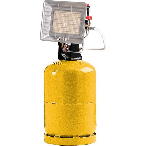 Sovelor – Chauffage radiant mobile au gaz 4170W – Pour chantiers et espaces confinés – Détendeur réglable – Allumeur piézo électrique (1/6)
