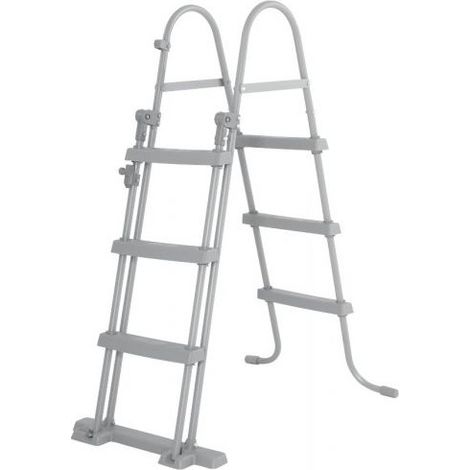 GARDENIA Scaletta per piscina, struttura in metallo antiruggine, gradini in plastica ultra-resistente, 107 cm (1/4)