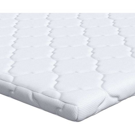 Surmatelas en Coco Blanc 200 x 200 cm Tissu jacquard