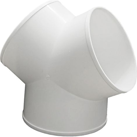 Raccord Y 100mm en plastique ABS – Connecteur de conduit pour systèmes de ventilation – Résistant à la corrosion – Pour intérieur et extérieur