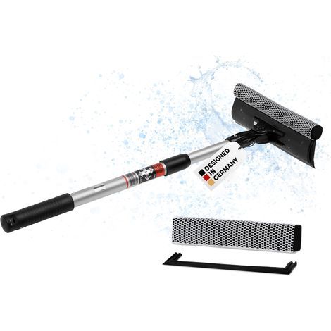 HEYNER® Scheibenreiniger Set I Super Cleaner L PRO mit Teleskopgriff + Ersatzkit I Auto Reinigungs-Bundle für Windschutzscheiben (1/5)