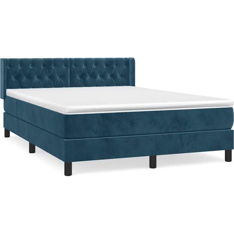 Maison Exclusive - Cama box spring con colchón terciopelo azul os (1/5)