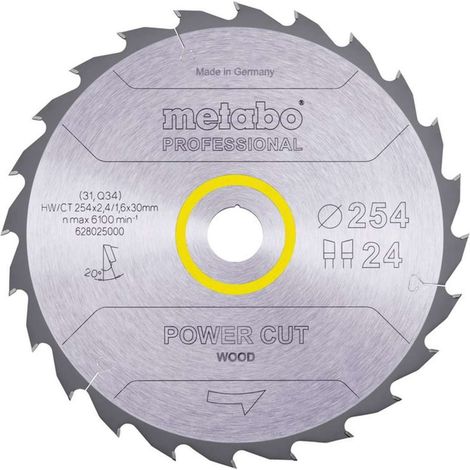Metabo - Lama per sega circolare per legno, 254x30 mm, 24 denti 628025000