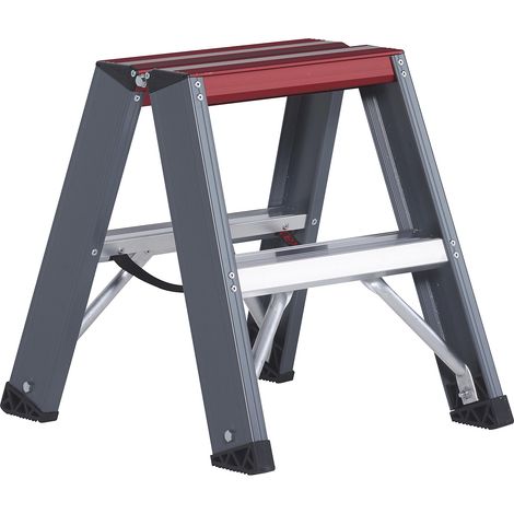 Altrex, Escabeau en aluminium, accès 2 côtés, 2 x 2 marches, (1/2)