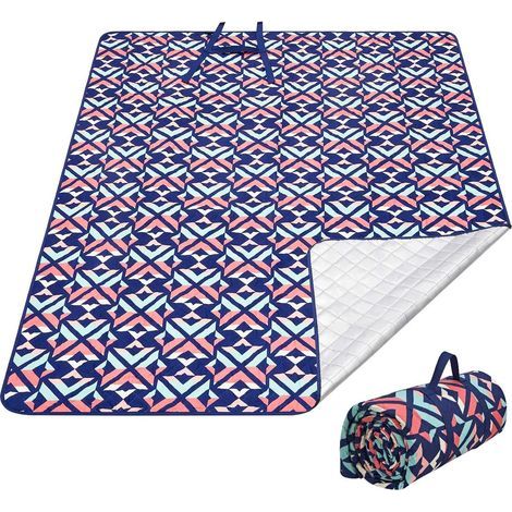 Couverture de Pique-Nique Extra Large Nappe Picnic Imperméable Tapis Anti Sable Isolation Thermique Fond de Films en Aluminium Lavable en Machine pour Camping Voyage Parc Plage 150 × 200 cm (1/5)