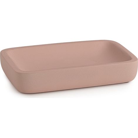 Portasapone Da Appoggio In Resina Rosa Matt  Yucca