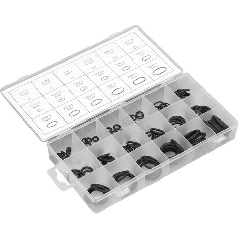 Kit de 125 joints toriques en caoutchouc durable pour étanchéité industrielle et usage domestique