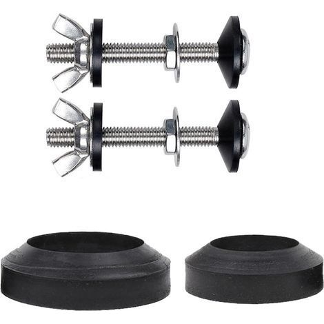 2 pcs Toilette Split réservoir d'eau vis de Fixation Accessoires Assis réservoir d'eau Fixation Connexion vis Toilette réservoir d'eau Accessoires d'installation Avec deux bagues d'étanchéité (1/5)