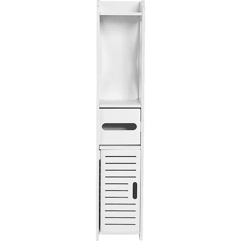 Skecten Armario de Suelo para Baño,Estanterías de baño, Armario para baño, Blanco (1/5)
