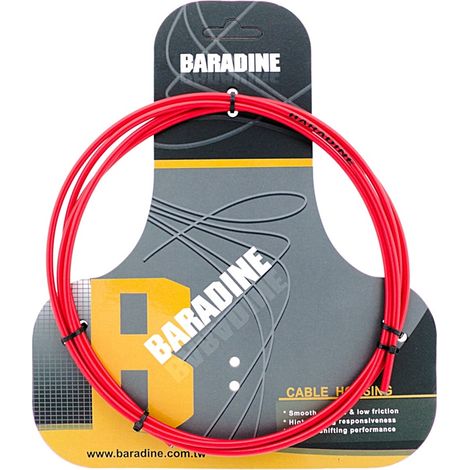 Gaine de câble de frein, rouge, 2,5 mètres, pour un vélo.