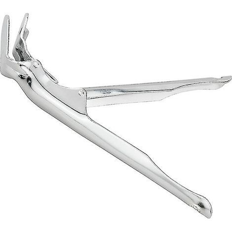Pince de levage pour grille de barbecue en acier inoxydable, robuste, pour plaques de cuisson et barbecues à charbon (1 pièce, argent) (1/4)