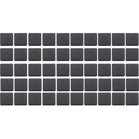 50 embouts de protection, fixations en plastique noir pour profilés aluminium standard 2020/3030/4040 (1/4)