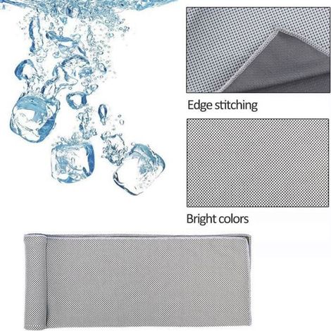 Serviette de sport - Microfibre - 90x30cm - Couleur gris - Lavable (1/4)
