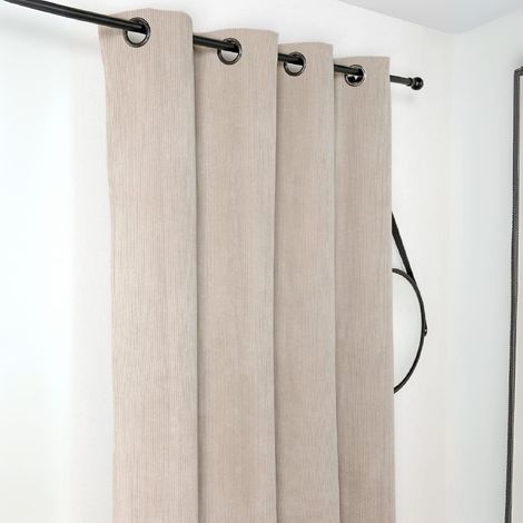 Rideau occultant isolant en velours côtelé 140x260 cm – 100% polyester 400 g/m² – Lavable en machine à 30° – Prêt à poser – Linder (1/3)