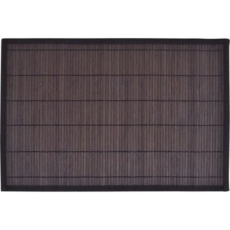 Sets de table en bambou, 30x45 cm, marron foncé. (1/5)