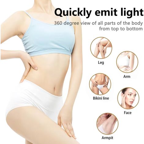 Appareil Epilation IPL - Système Refroidissement Intégré - Usage Corps Entier Visage Jambes Bras - 5 Niveaux Énergie - Câblé - 1 Pièce (1/5)