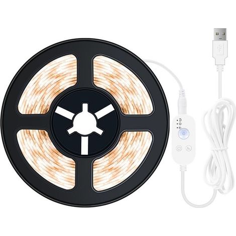 Bande lumineuse LED , ruban à detecteur de mouvement (3000K (blanc chaud) 5 mètres) (1/5)